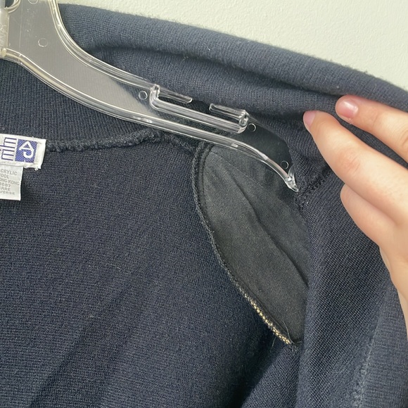 vintage dark navy blue adele joyce sweater cardigan - Picture 4 of 6